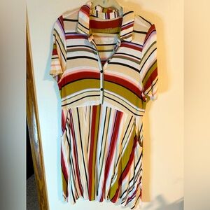 Torrid Collared skater dress super soft multi stripe casual